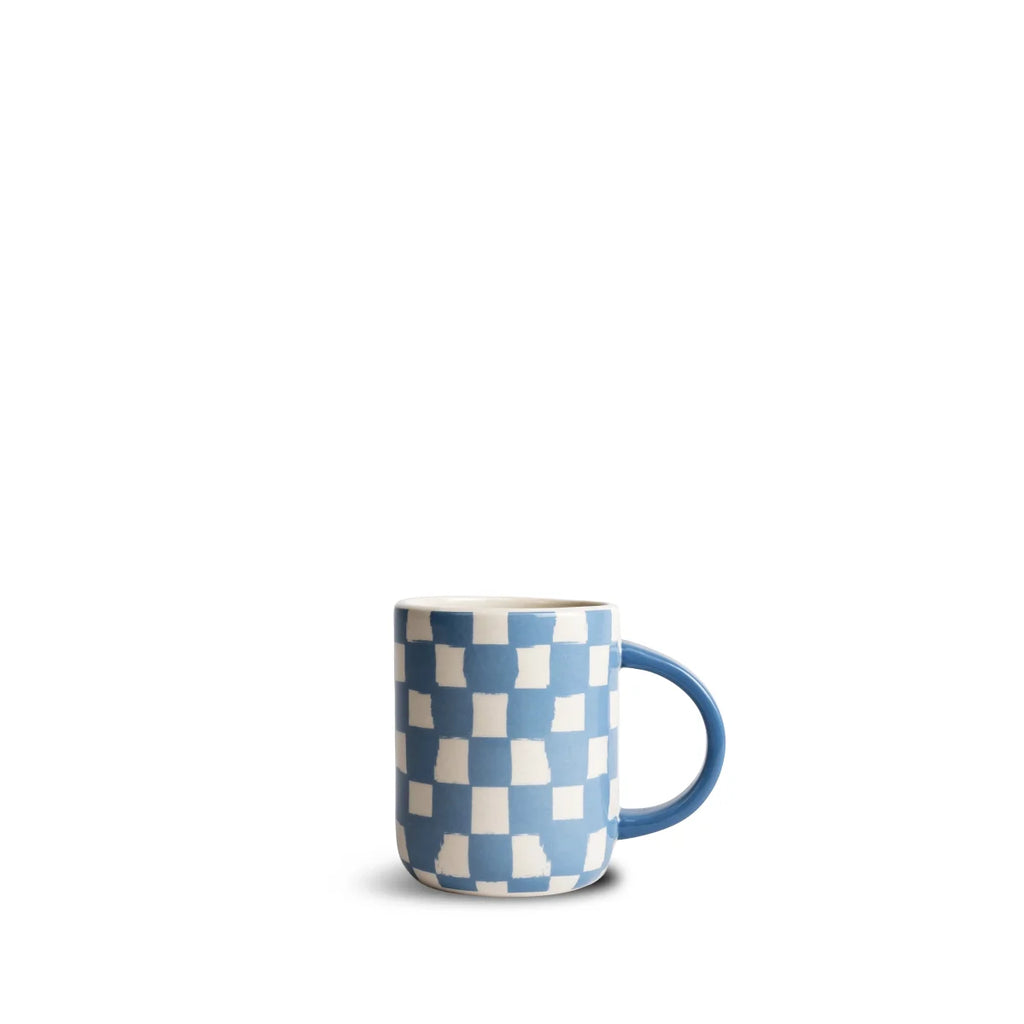 Taza Liz de Cuadros Azul