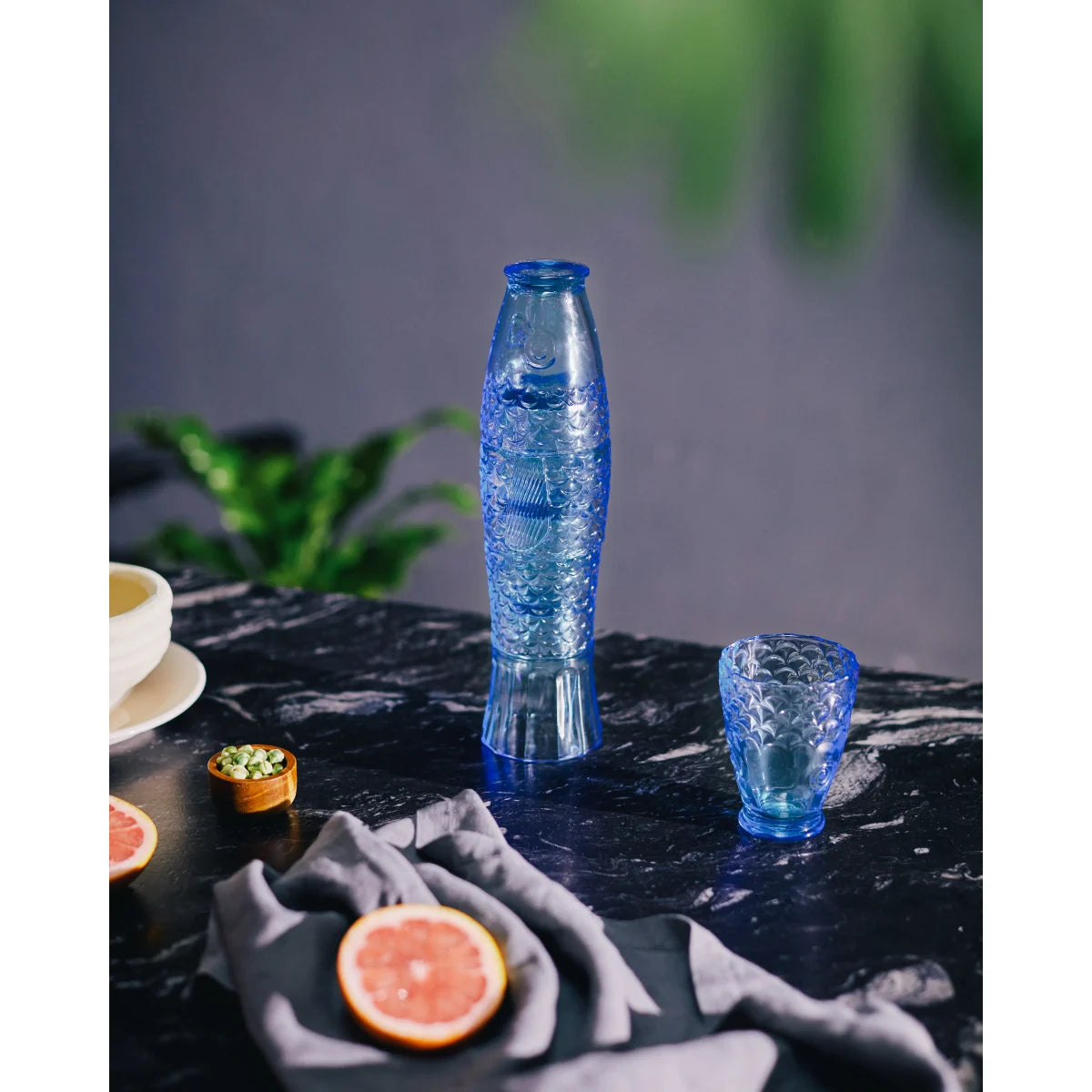 Vaso Pez Koi Azul