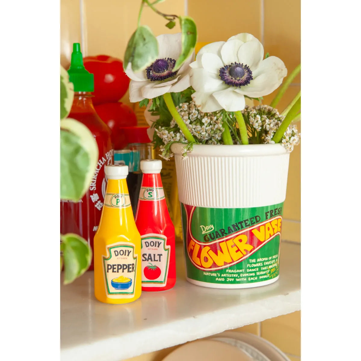 Salero y Pimentero Corner Shop Kétchup y Mostaza