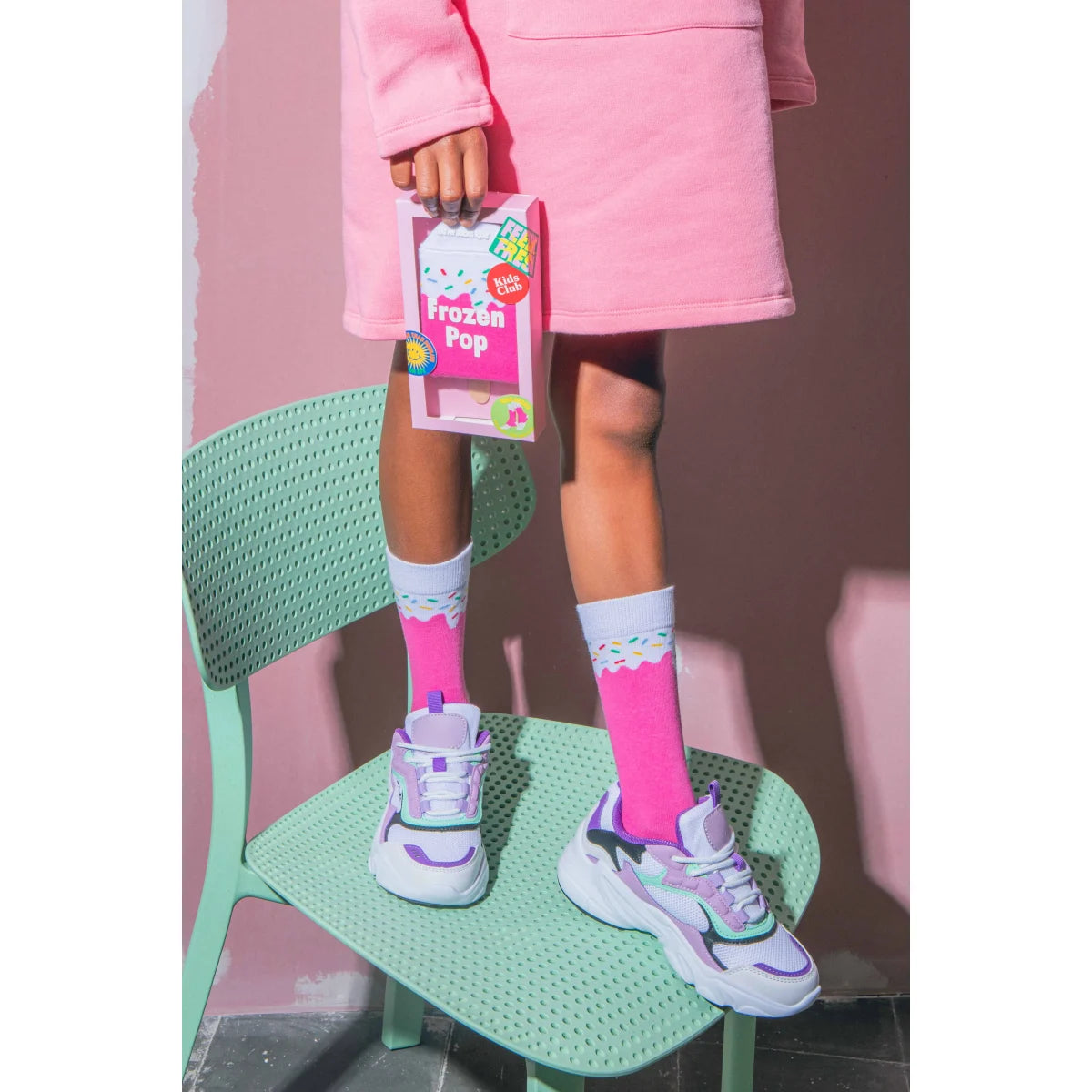 Calcetines Paleta Helada Fresa (Niños)